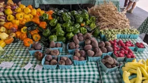 shoppers exploring charlotte’s local farmers market