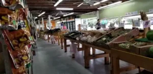 fresh asian vegetables and greens at bypass market, milton