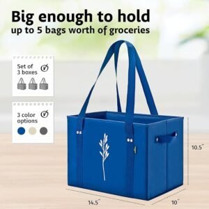 Grocery Bags Reusable Shopping Tote Bags 3 Pack